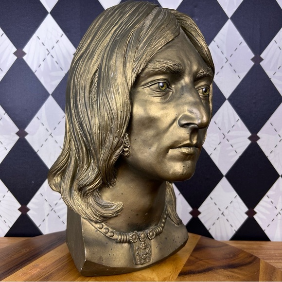 John Lennon Bust Life Size by Neal Martz – Bronze Finish Sculpture| Esco 1980 - Picture 4 of 15